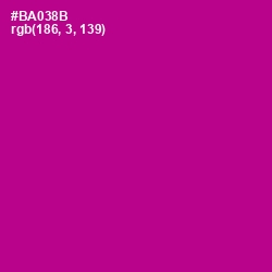 #BA038B - Violet Eggplant Color Image