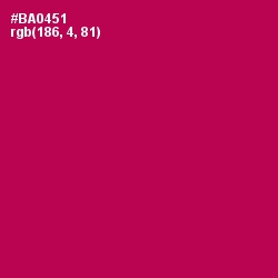 #BA0451 - Jazzberry Jam Color Image