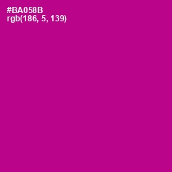 #BA058B - Violet Eggplant Color Image