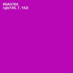 #BA07B6 - Violet Eggplant Color Image