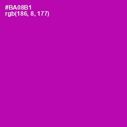 #BA08B1 - Violet Eggplant Color Image