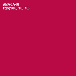 #BA0A46 - Jazzberry Jam Color Image