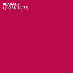 #BA0A4B - Jazzberry Jam Color Image