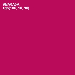 #BA0A5A - Jazzberry Jam Color Image