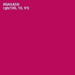 #BA0A5B - Jazzberry Jam Color Image