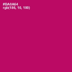 #BA0A64 - Lipstick Color Image