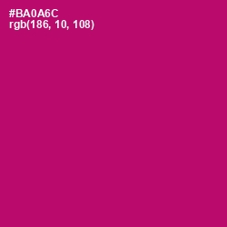 #BA0A6C - Lipstick Color Image