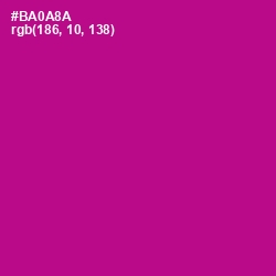 #BA0A8A - Violet Eggplant Color Image