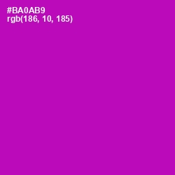 #BA0AB9 - Violet Eggplant Color Image