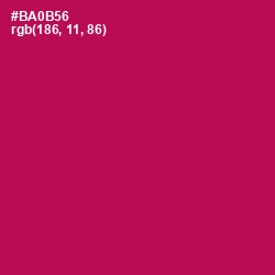 #BA0B56 - Jazzberry Jam Color Image