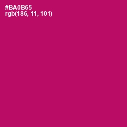 #BA0B65 - Lipstick Color Image
