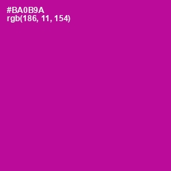 #BA0B9A - Violet Eggplant Color Image