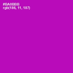 #BA0BBB - Violet Eggplant Color Image
