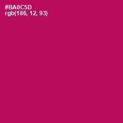 #BA0C5D - Jazzberry Jam Color Image