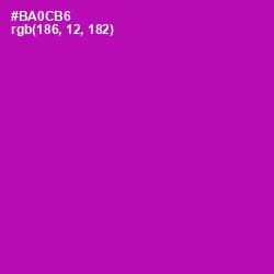 #BA0CB6 - Violet Eggplant Color Image