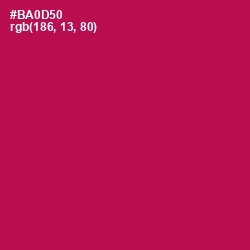 #BA0D50 - Jazzberry Jam Color Image