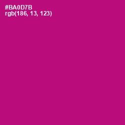 #BA0D7B - Lipstick Color Image