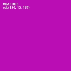 #BA0DB3 - Violet Eggplant Color Image