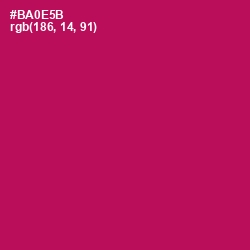 #BA0E5B - Jazzberry Jam Color Image