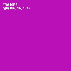 #BA10B8 - Violet Eggplant Color Image