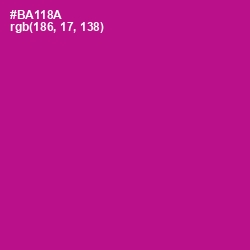 #BA118A - Medium Red Violet Color Image