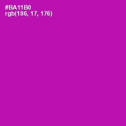 #BA11B0 - Violet Eggplant Color Image