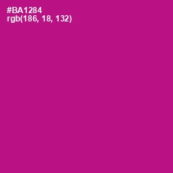 #BA1284 - Medium Red Violet Color Image