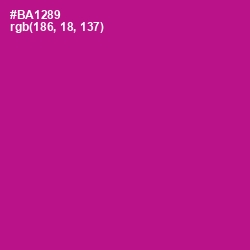#BA1289 - Medium Red Violet Color Image