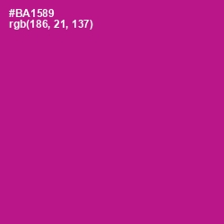 #BA1589 - Medium Red Violet Color Image