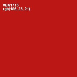 #BA1715 - Milano Red Color Image