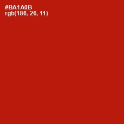 #BA1A0B - Milano Red Color Image