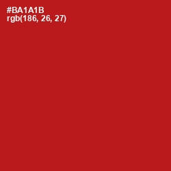 #BA1A1B - Milano Red Color Image