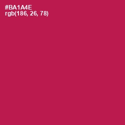 #BA1A4E - Jazzberry Jam Color Image