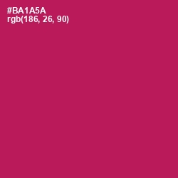 #BA1A5A - Jazzberry Jam Color Image