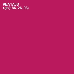 #BA1A5D - Jazzberry Jam Color Image