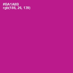 #BA1A8B - Medium Red Violet Color Image