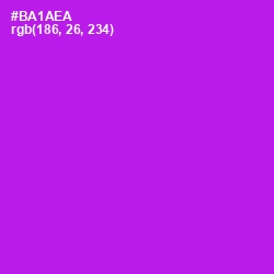 #BA1AEA - Electric Violet Color Image