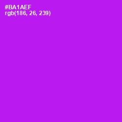 #BA1AEF - Electric Violet Color Image