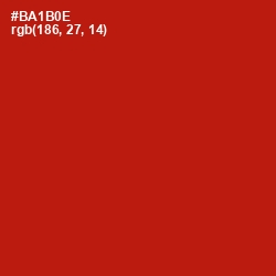 #BA1B0E - Milano Red Color Image
