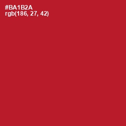 #BA1B2A - Shiraz Color Image