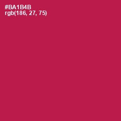 #BA1B4B - Jazzberry Jam Color Image