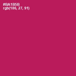 #BA1B5B - Jazzberry Jam Color Image