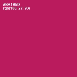 #BA1B5D - Jazzberry Jam Color Image