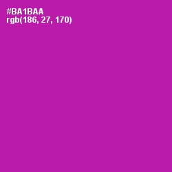 #BA1BAA - Violet Eggplant Color Image