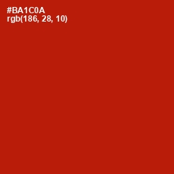 #BA1C0A - Milano Red Color Image