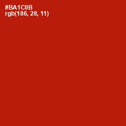 #BA1C0B - Milano Red Color Image