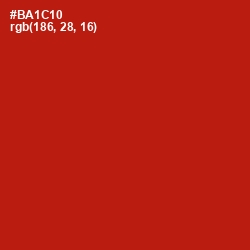 #BA1C10 - Milano Red Color Image