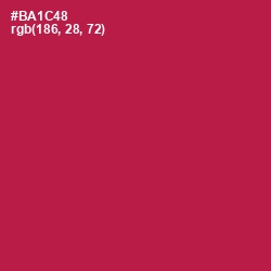 #BA1C48 - Jazzberry Jam Color Image