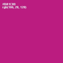 #BA1C80 - Medium Red Violet Color Image