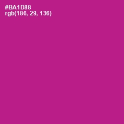 #BA1D88 - Medium Red Violet Color Image